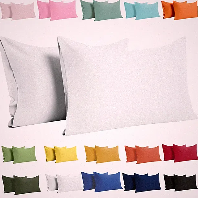 2 Pieces Soft Brushed Microfiber Pillowcases Set, All Size and Colors, Cozy