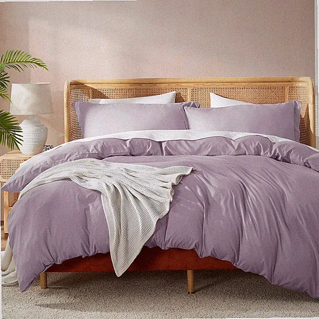 3 PC Ultra Soft Double Brushed Microfiber Bedding Duvet Cover with Pillow Shams