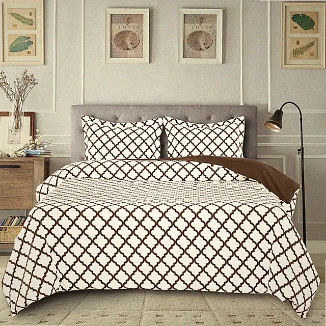 3 Pcs Bedding Set Queen King Size Duvet Cover Soft 100% Microfiber Quilt Covers