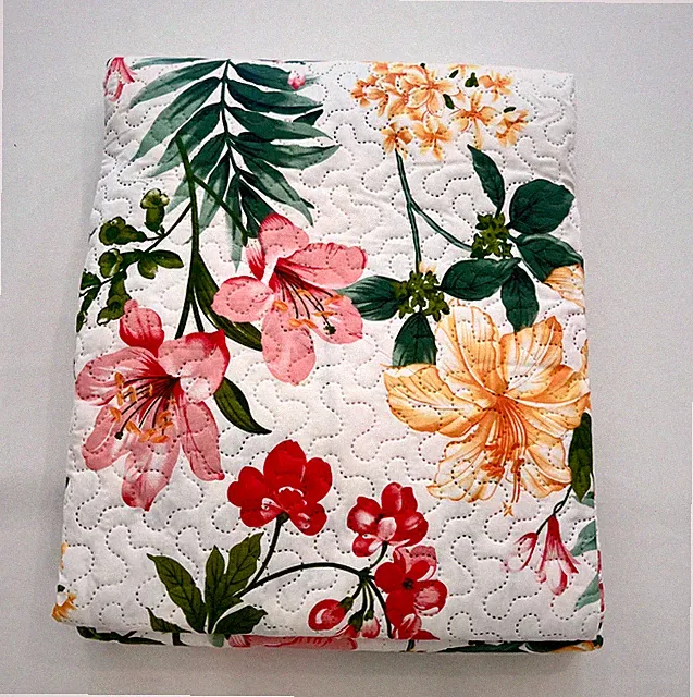 3-Piece Quilt Set Bedspread Lightweight Reversible Coverlet Set FLOWER GARDEN