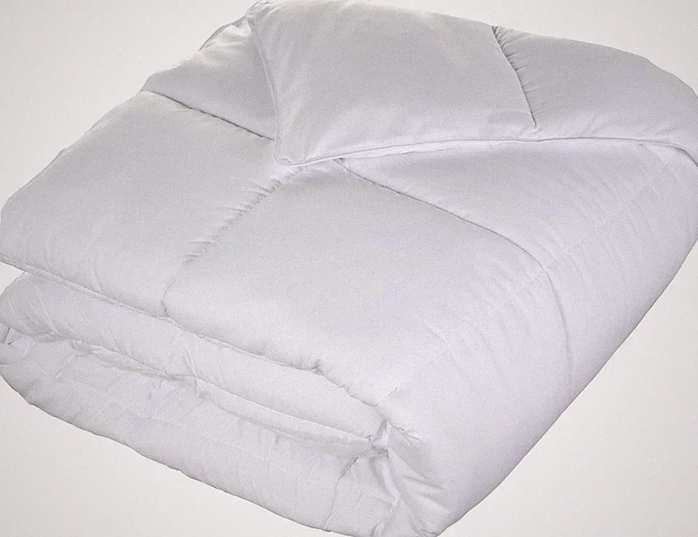 Brushed Microfiber Solid Comforter, down Alternative Bedding, Reversible, Medium