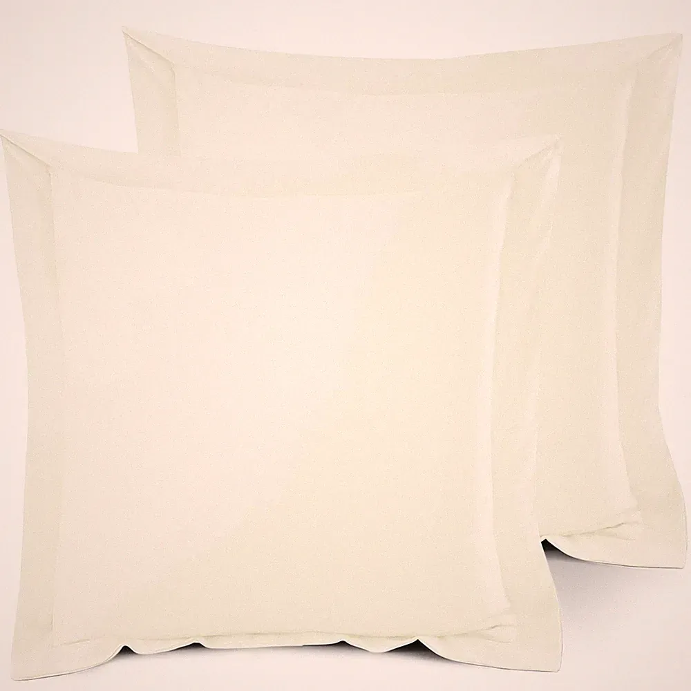 Cozy Pillow Shams 2-Pack, Double Brushed Microfiber Bed Pillowcases, Off White
