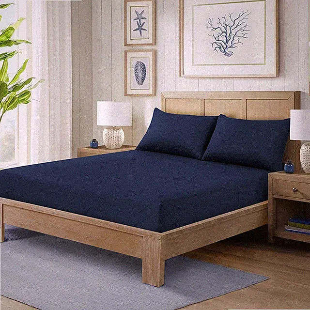 Hotel Quality Fitted Sheet Deep Pocket Breathable Soft Elastic Mattress Sheets