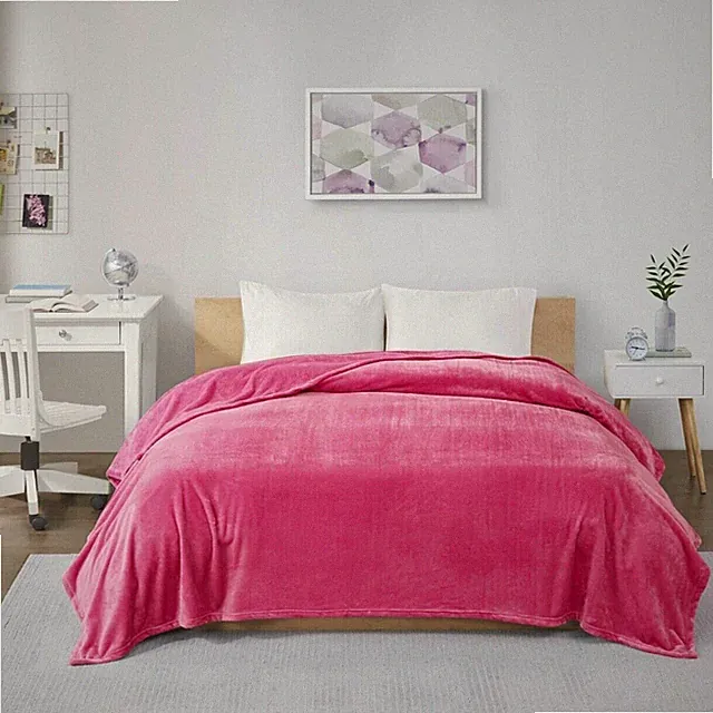 Intelligent Design Microlight Plush Oversized Blanket Pink King / Cal Super Soft