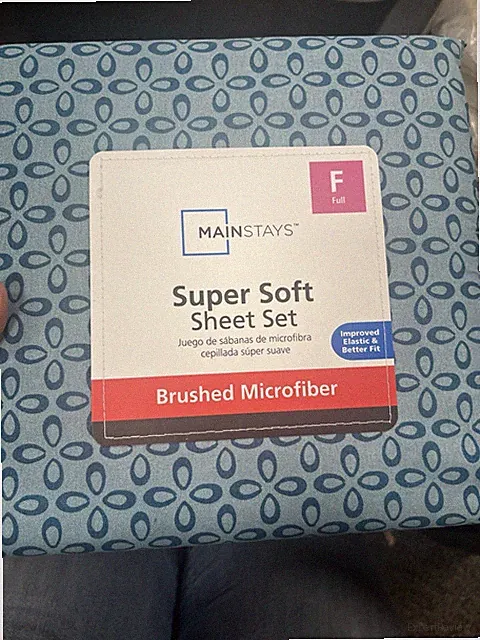 NEW-4pc Mainstays Super Soft Brushed Microfiber Bed Sheet Set- Blue/Full