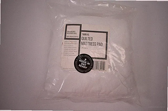 OCM Quilted Mattress Pad Twin XL Size White Brushed Microfiber 39" x 80"