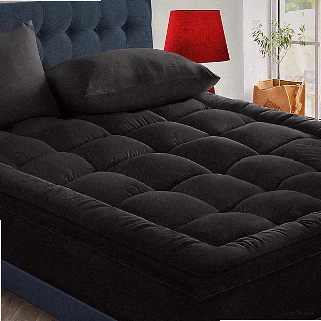 Queen Size Cooling Mattress Topper - Extra Thick Pillow Top for Back Pain Relief