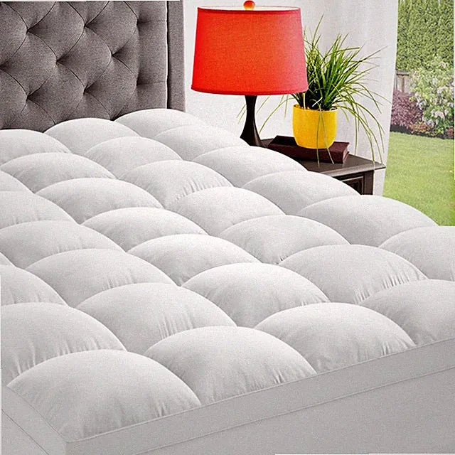RV Short Queen Mattress Topper Plush Pillow Top Deep Pocket Down Alternative