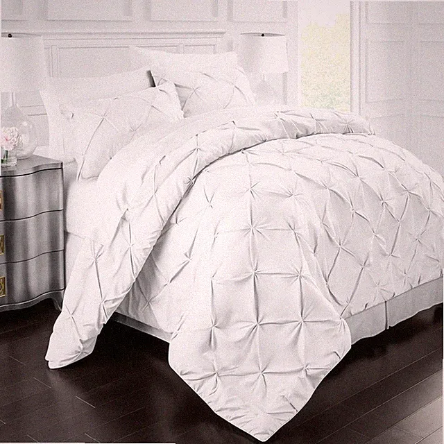 Twin Queen King Duvet Cover Soft Brushed Microfiber Pinch Pleat Duvet Cover Set