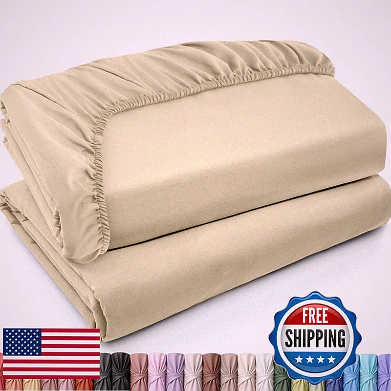 Utopia Bedding King Fitted Sheets - Bulk Pack Of 2 Bottom Sheets - Soft Brushed